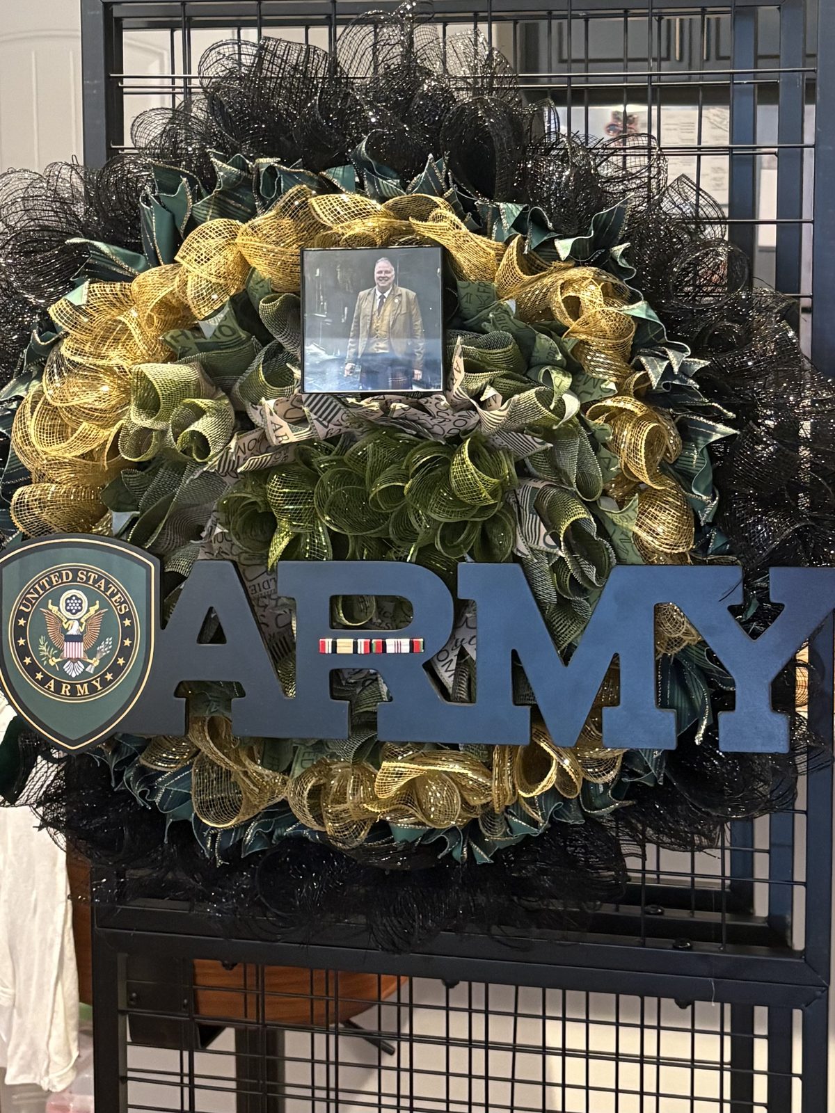 Handmade U.S. Army tribute wreath