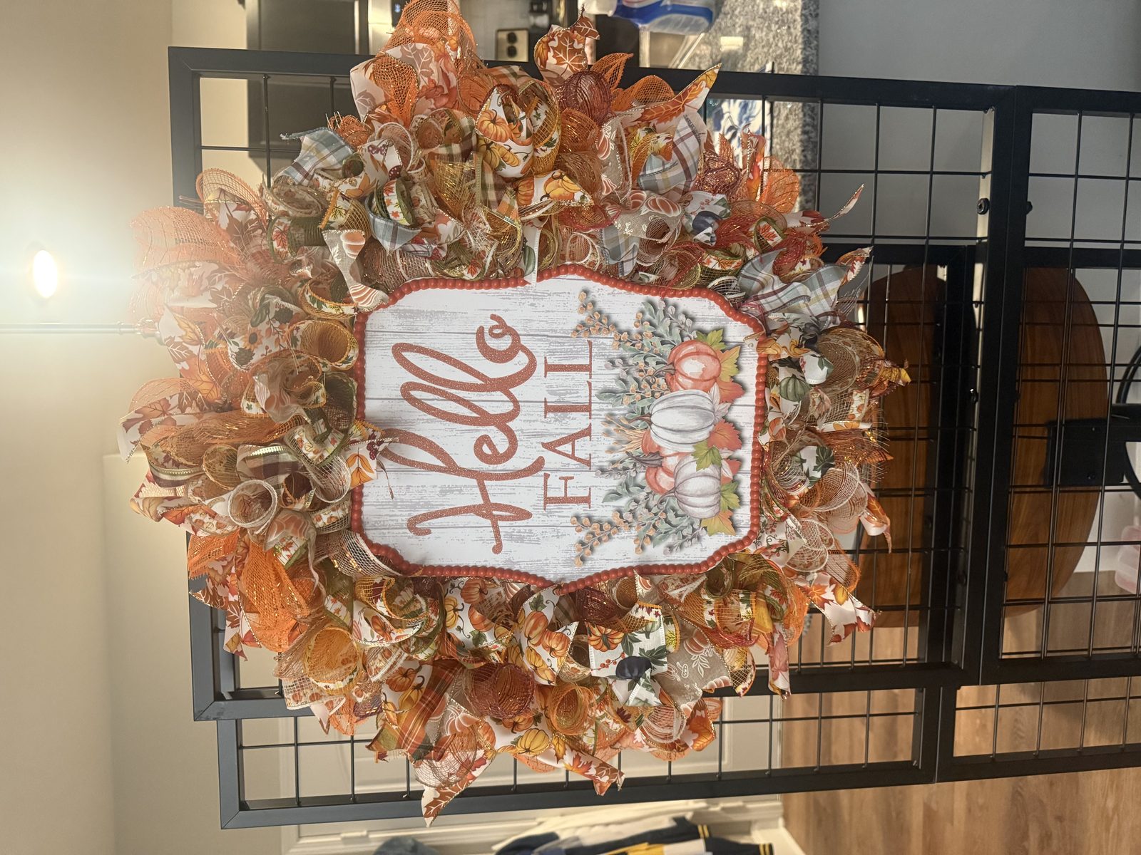 Hello Fall deco mesh wreath