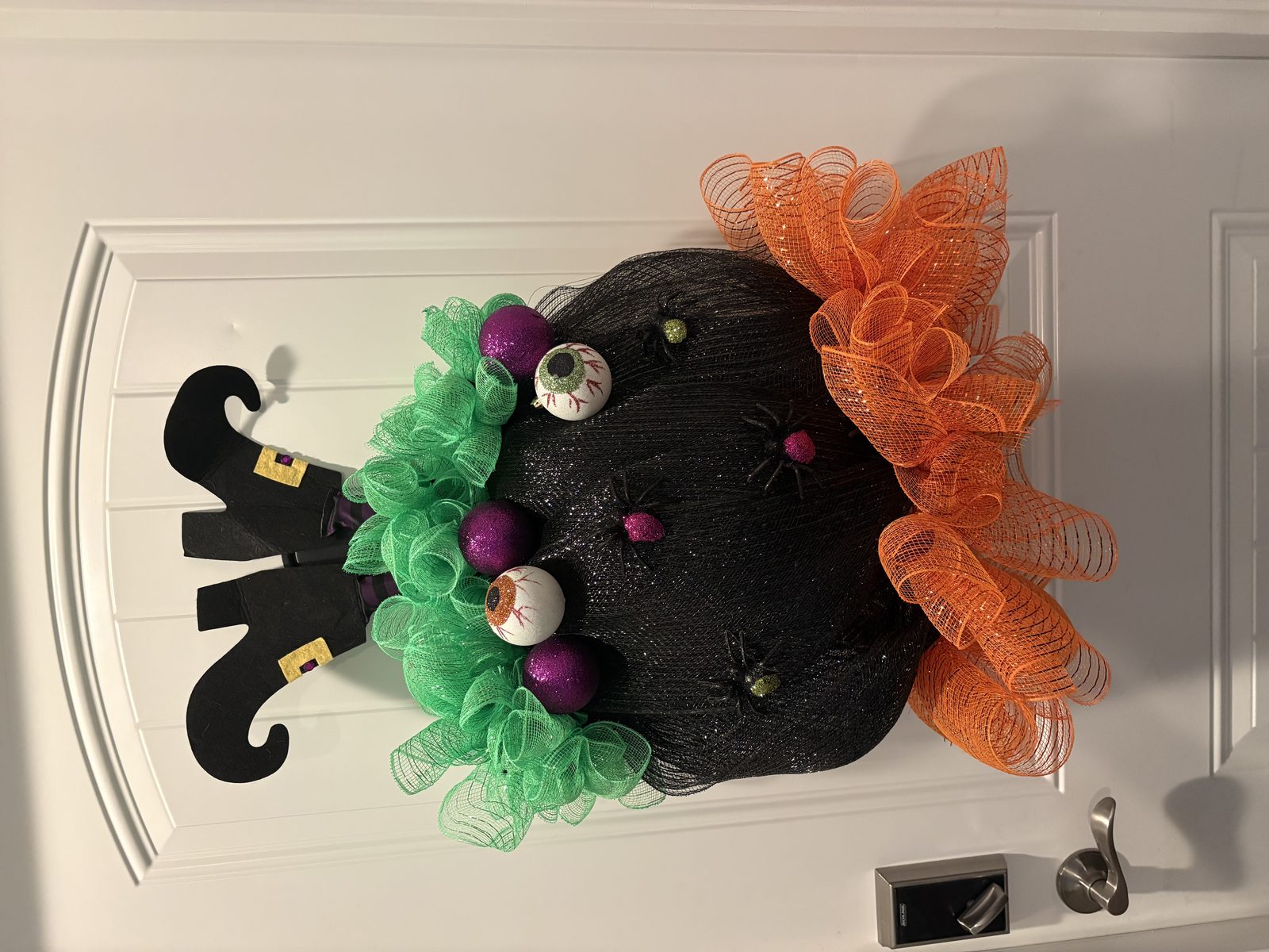 Handmade Halloween witch wreath
